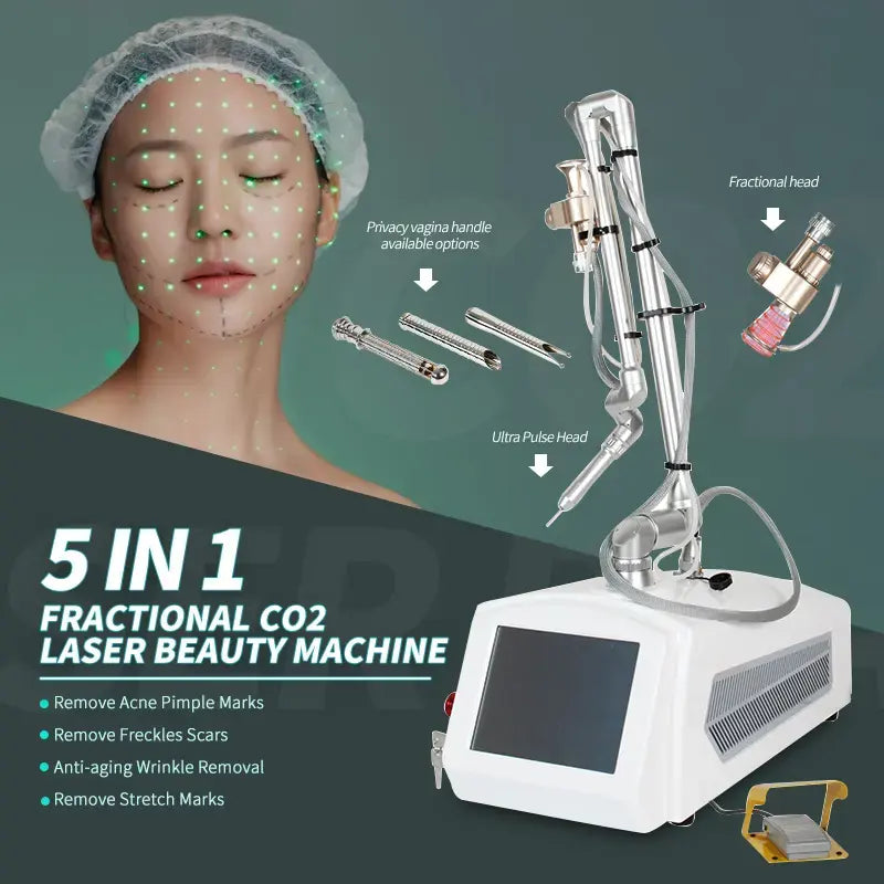 Acne scar removal skin rejuvenation stretch marks removal portable fractional 4d co2 laser wrinkles machine