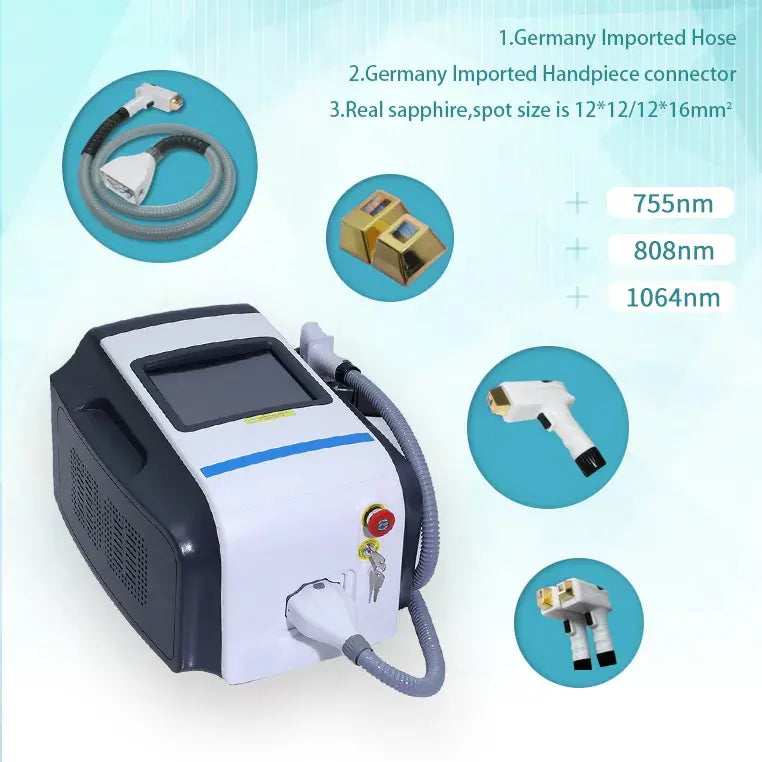 Freezing painless 1000w ice diode laser 755 808 1064nm hair removal laser portable