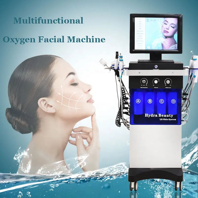 Beauty Salon Equipment Skin Wrinkle Remover Hydra Diamond Dermabrasion Jet Peel Machine Oxygen 14 In 1 Hydro Facial Machine
