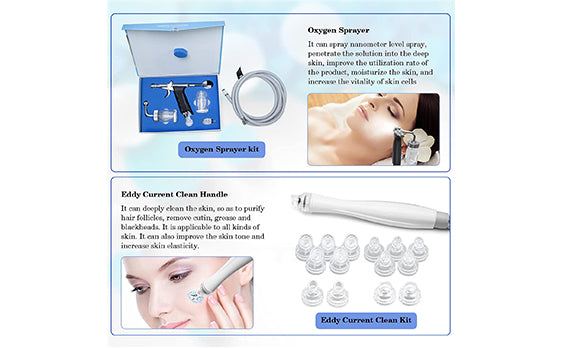Hydro Peel Inotophoresis Eletroporation Water Peel SPA Facial Skin Care Peeling Cleaning Beauty Machine