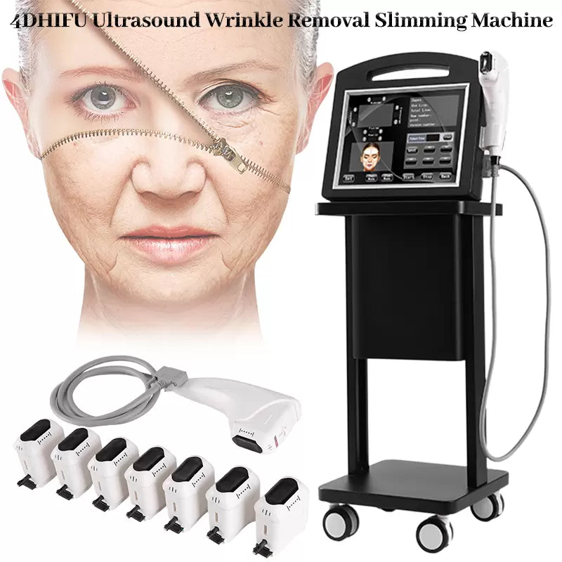 4D High Intensity Focused Ultrasound HIFU Body Slimming Machine Facial Lifting Wrinkle Removal Beauty Equipment