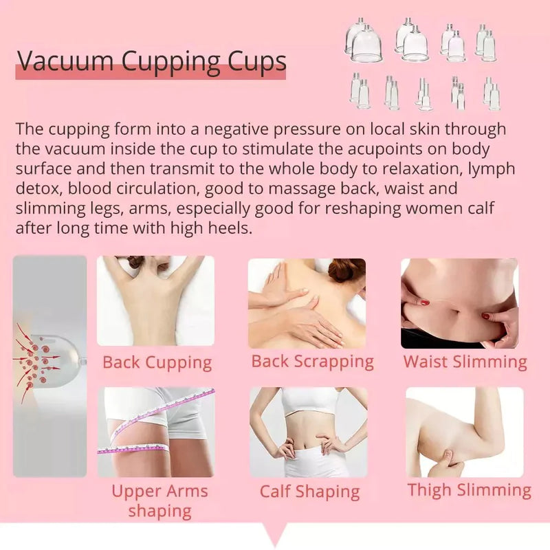 Hands-Free Body Sculpting Vacuum Therapy Machine with XL Cups
