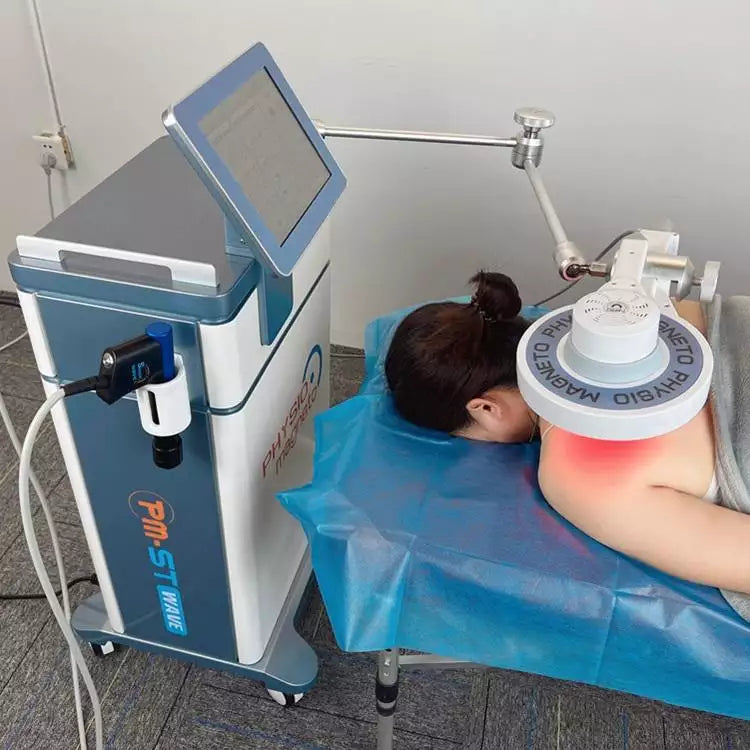3 in 1 Physio magnetotherapy Pulsed Super Transduction PMST WAVE Infrared ED Extracorporeal Shockwave Pain Relief EMTT Machine