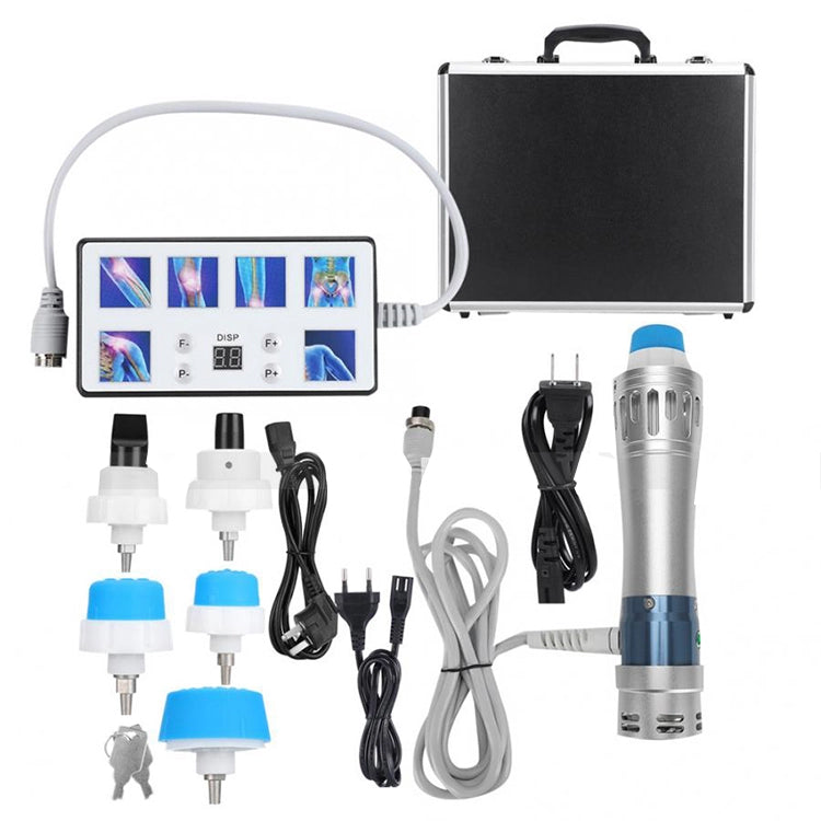 Portable shock wave machine with 7 treatment heads for pain relieve