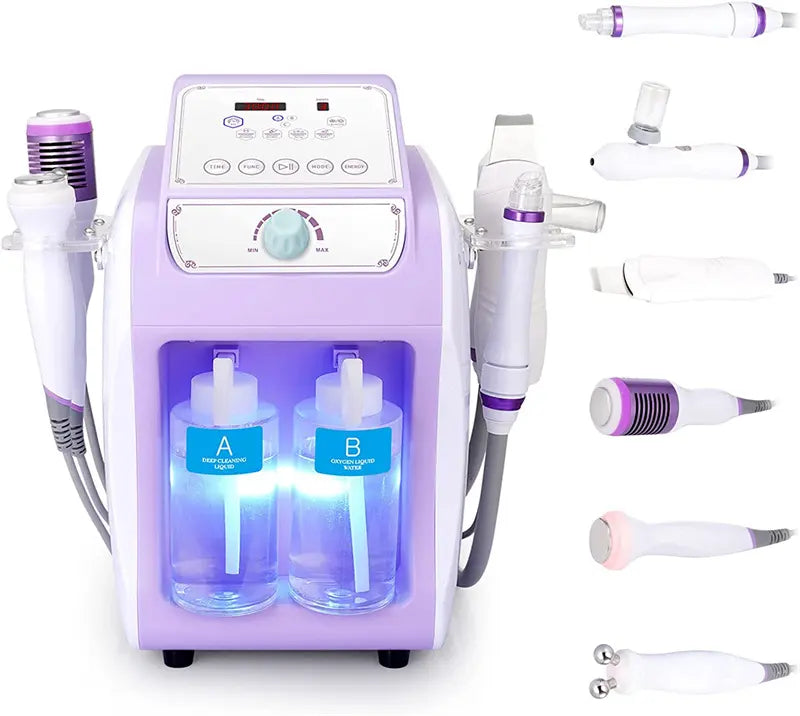 Multifunctional Hydrogen Oxygen Facial Machine Microcurrent Hot Cold Skin Care Hydra-Dermabrasion Facial Beauty Machine